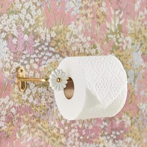 Anthropologie Daisy Flower Toilet Paper Holder